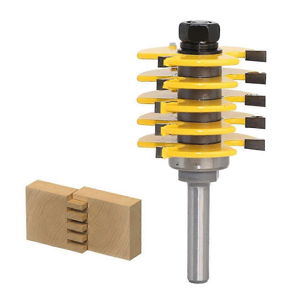 Stackable Slotting Drill Bit Mill,8mm Shank 1/2",3 Teeth T Shape