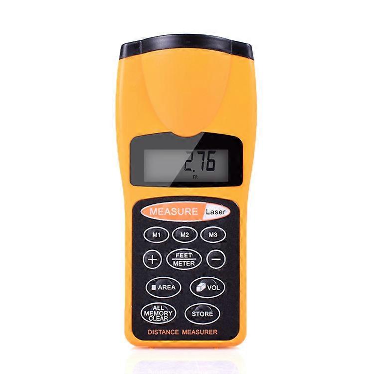 Multifunctional LCD Ultrasonic Range Finder Measure Distance Meter with Laser Pointer Home Use Digital Range Finder