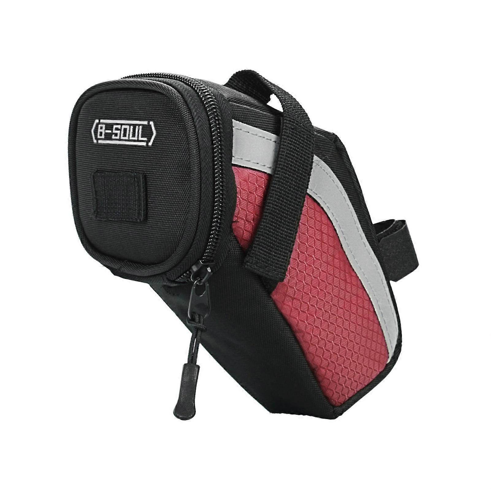 KaesiSaddle Bag Waterproof Large Capacity Polyester Reflective Seat Pouch for Mountain Bike
