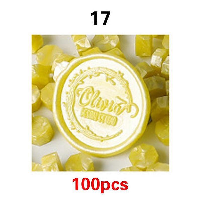 100pcsオクタゴンシーリングワックスビーズシールスタンプビーズワックス結婚式用ヴィンテージクラフト装飾カード作成ツール