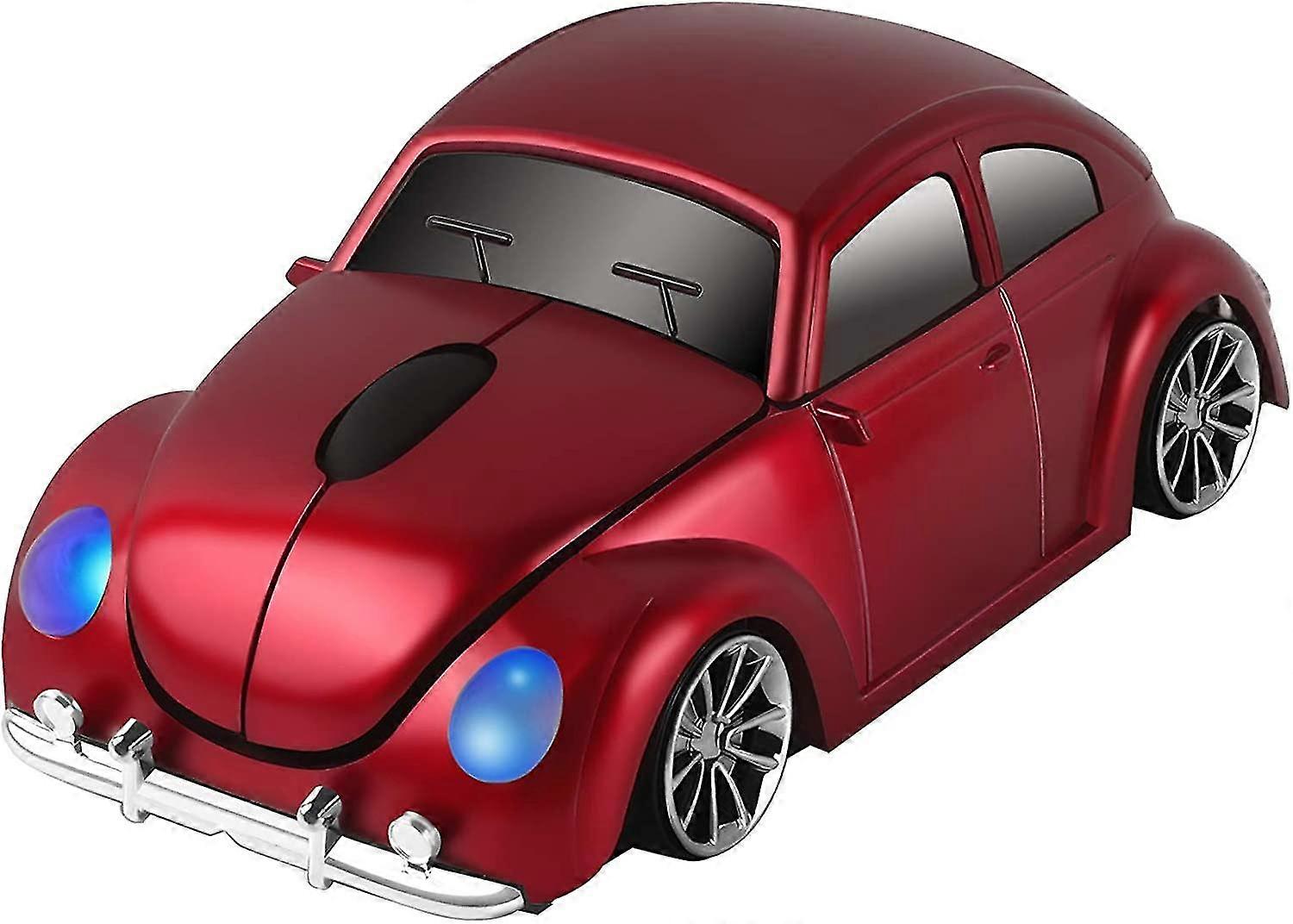 2.4ghz Wireless Mouse Cool 3d Sport Car Shape Ergonomic Optical Cordless Mice With Usb Receiver For Pc Laptop Computer Notebook 1600dpi Red