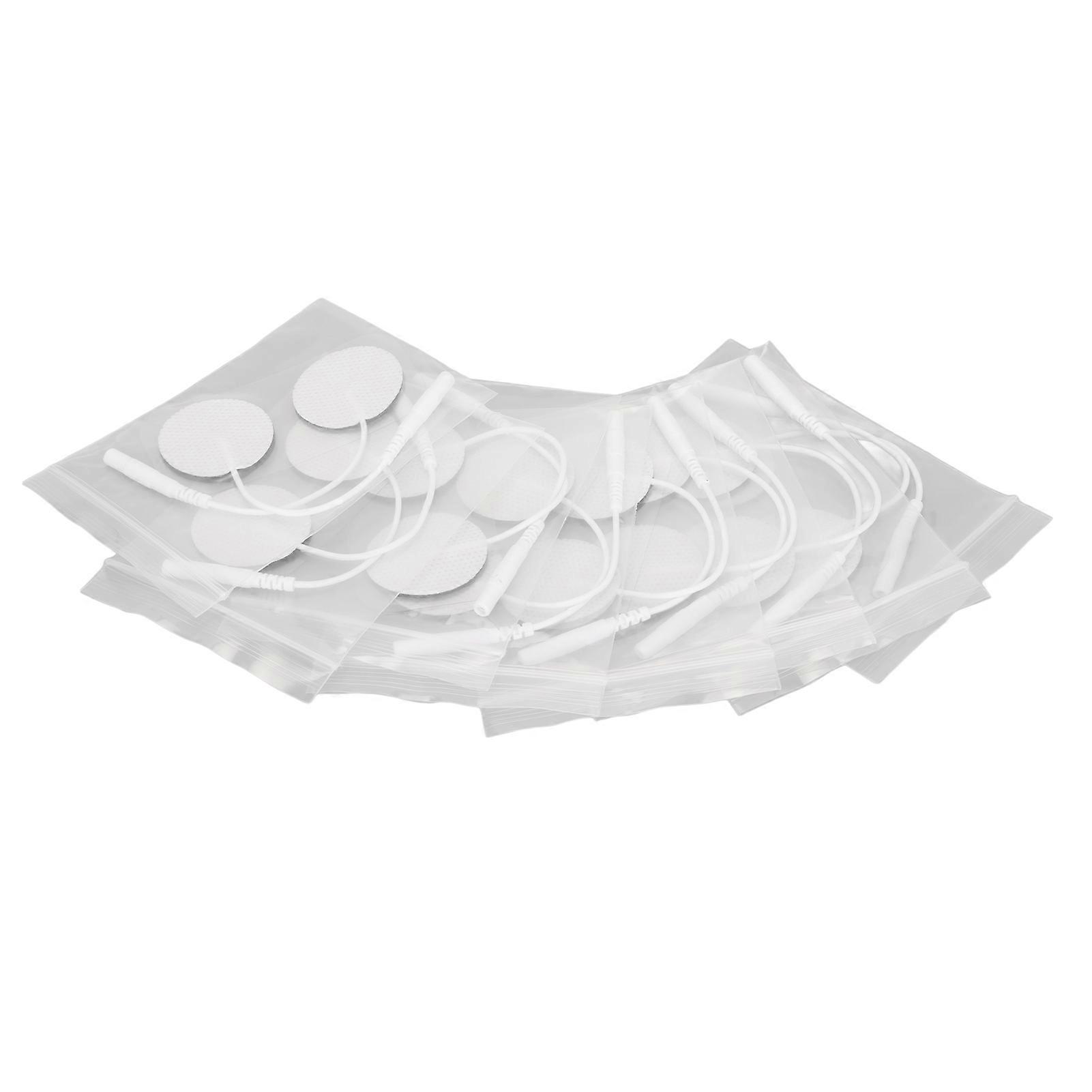 16pcs Electrode Patch Self Adhesive Reusable Replacement Round Electrode Pad for TENS Machine 1.2 Inch 2mm / 0.08in