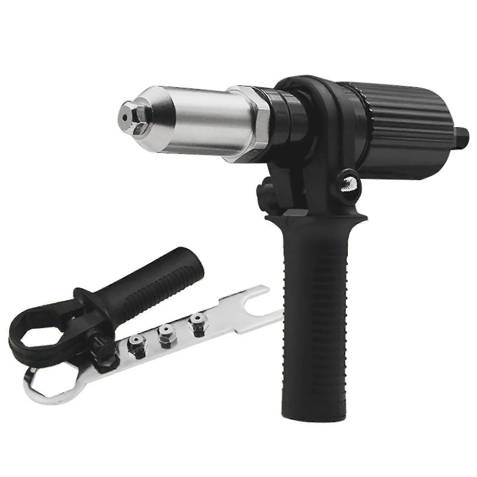 Electric Rivet Nut Adaptor Insert Cordless Drill Power Kit With Replacable Riveting Head New