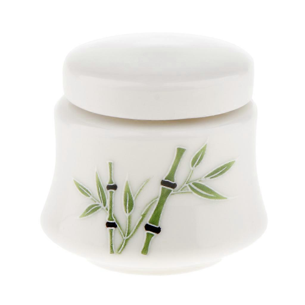Ceramic Empty Cosmetics Loose Powder Container Tea Tins 25ml Bamboo
