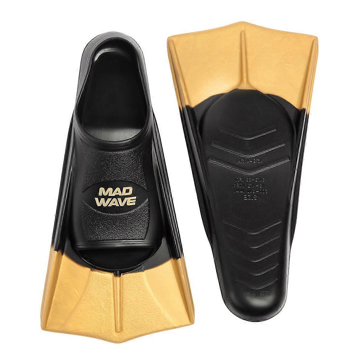 Mad Wave Training Fins - Black / Gold - Unisex