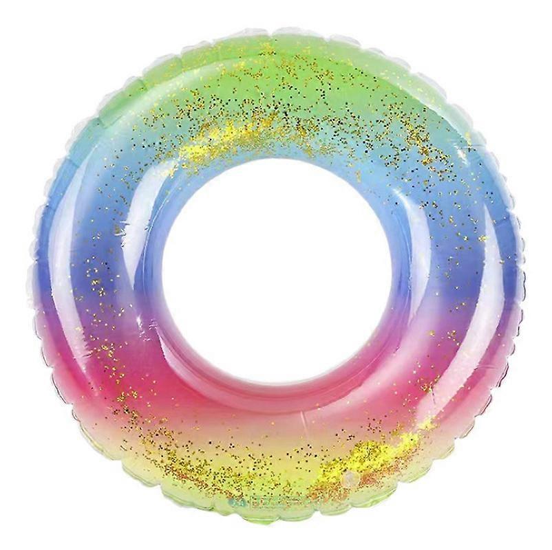 Swim Rings for Adults Cool Summer Large Water Inflatables Rubber Starry Swim Pool Float with Sequins Beach Rings Floaties