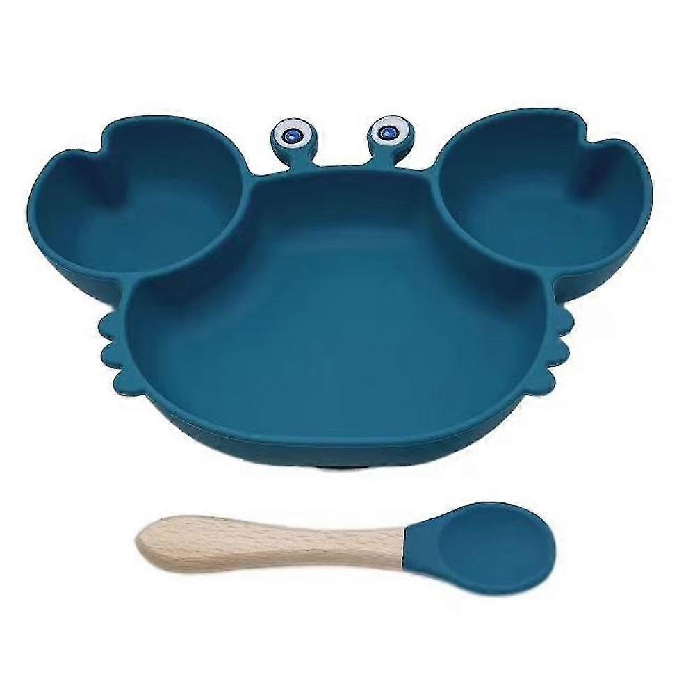 Baby Spoon Fork Set For Toddlers, Silicone Plates For Kids With Suction Baby Dishes And Utensils