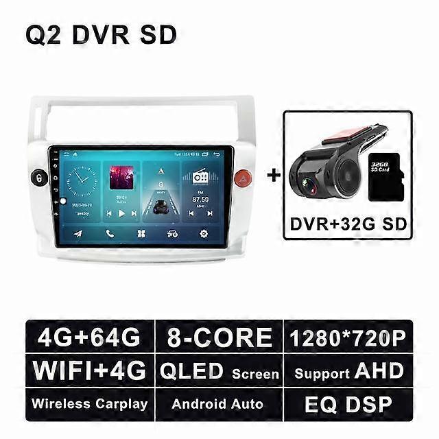 Android 11.0 カーラジオ シトロエン C4 C-Triomphe C-Quatre 2004 - 2014 Multimidia Video 4G LTE Carplay RDS GPS Navi Stereo Auto
