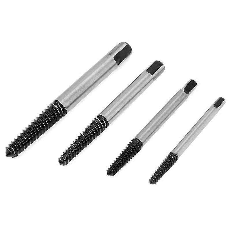 5pcs High Hardness Square Head Set Damaged Bolt Remover Screw Extractor Guide Drill Bits With Holder Frame