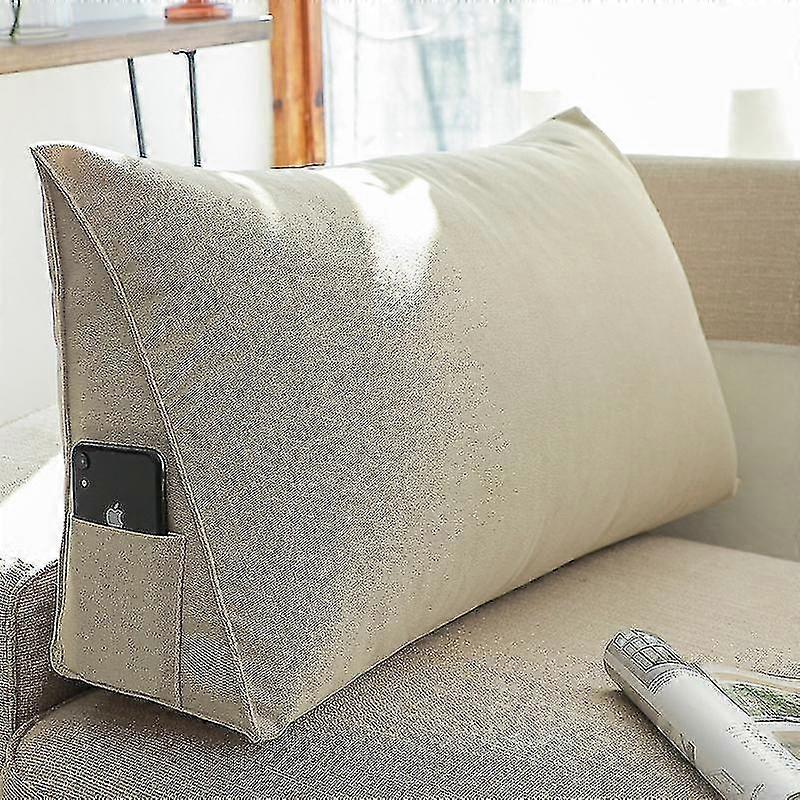 Triangular Bed Wedge Pillow, Back Support Backrest Reading Cushion