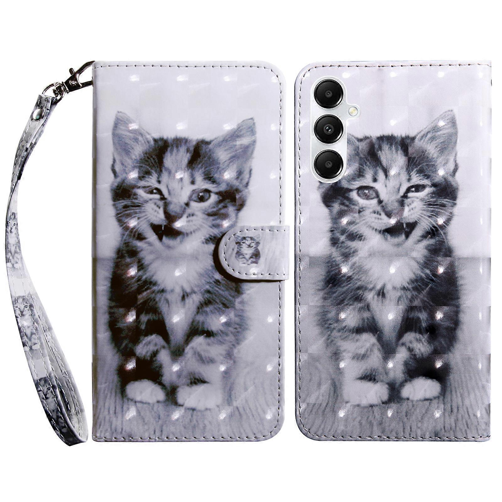 For Samsung Galaxy A15 4G Case Leather Wallet 3D Pattern Printing Phone Cover