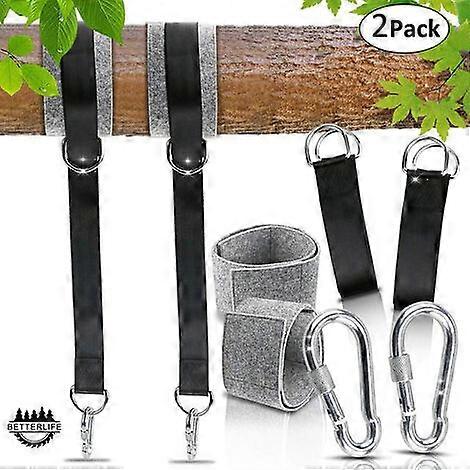 Hammock with swing hanging strap, 150 cm outdoor hammock with safety climbing buckle, suitable for tree swings and hammocks.