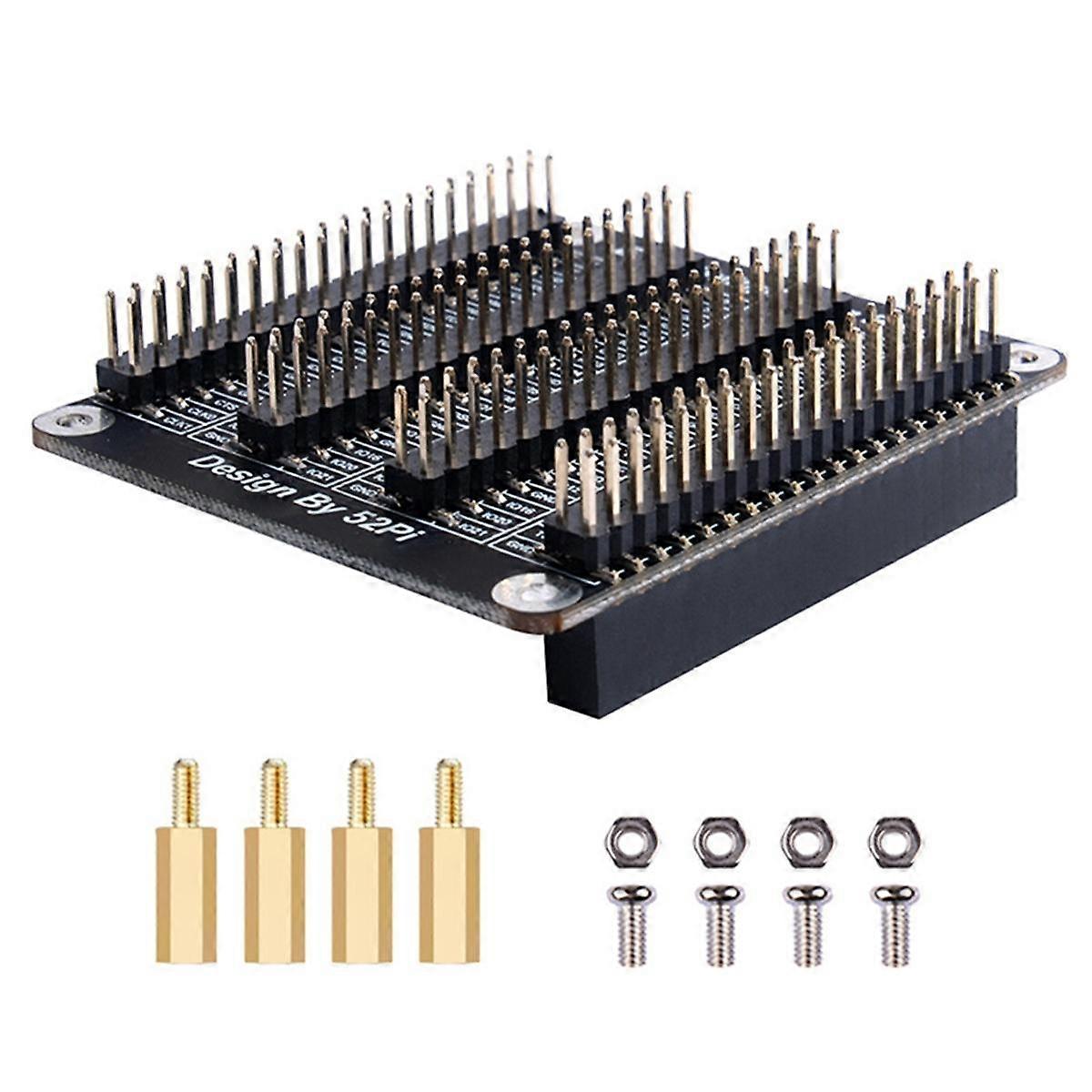 För GPIO-expansionskort 40-pinnars Quad IO-multiplexermodul med skruvar 4B/3B+ multifunktionsmodul