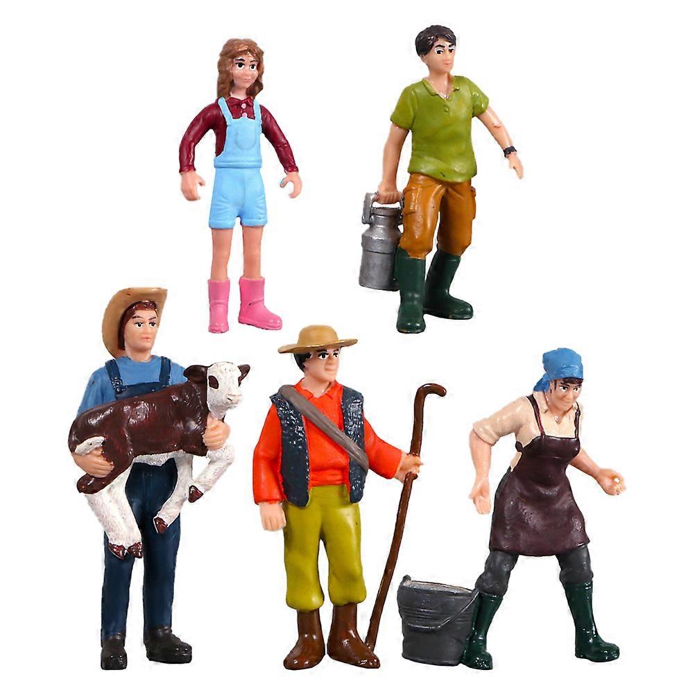 5PCS People Scale Figurines Miniature Scale Figures Durable Scale Figures