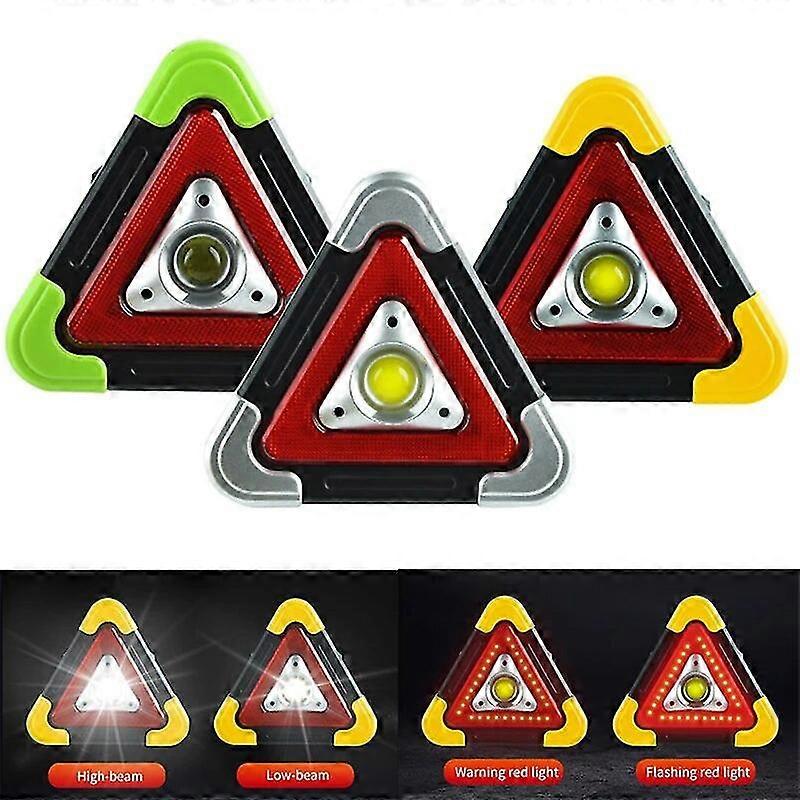 Triangle Warning Sign Triangle Car LED Work light Road Safety Emergency Breakdown Alarm lamp Portable Flashing light on hand