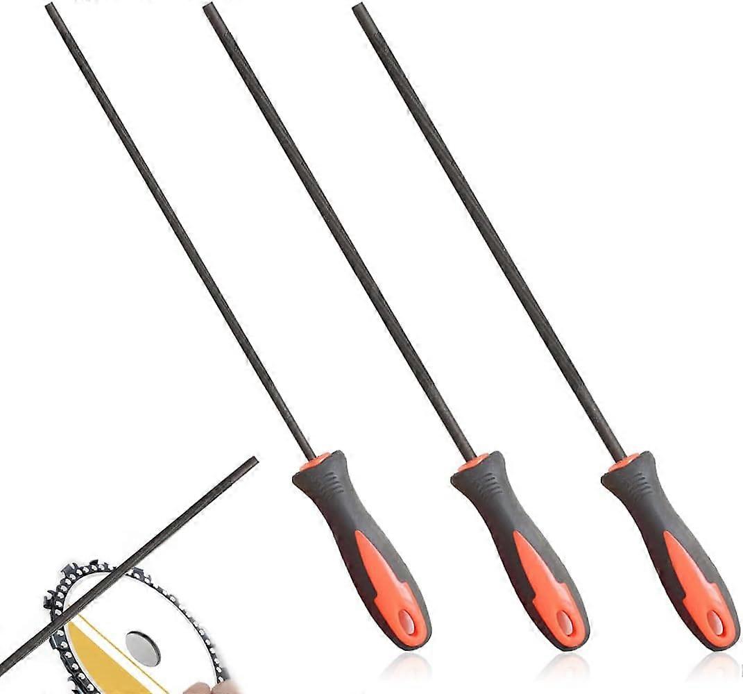 Chainsaw File, Chainsaw Chain File, Chainsaw Chain Sharpener, with Handle, Easy to Hold, Available in 3 Sizes 4.0mm, 4.8mm, 5.5mm