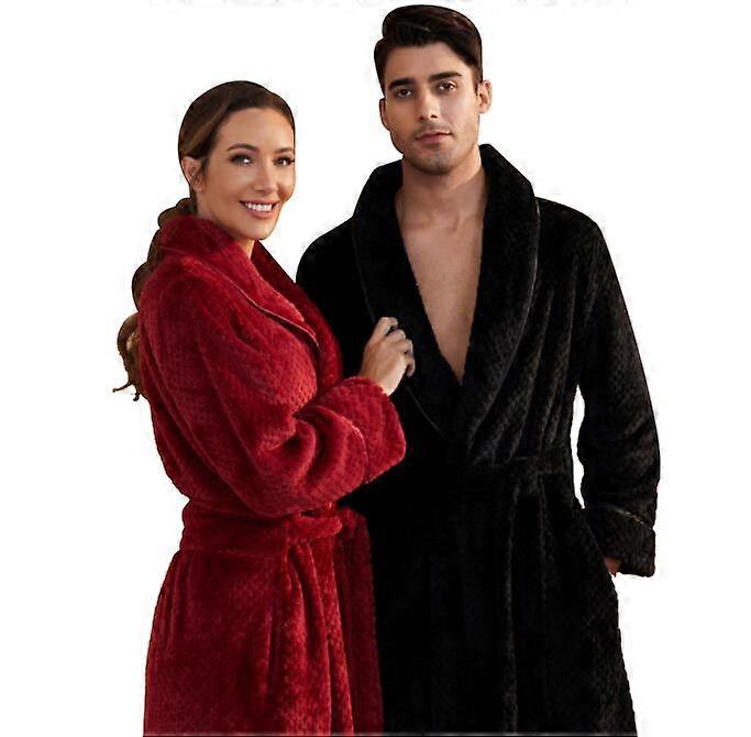 Women's & Men's Robe Plush Bathrobe