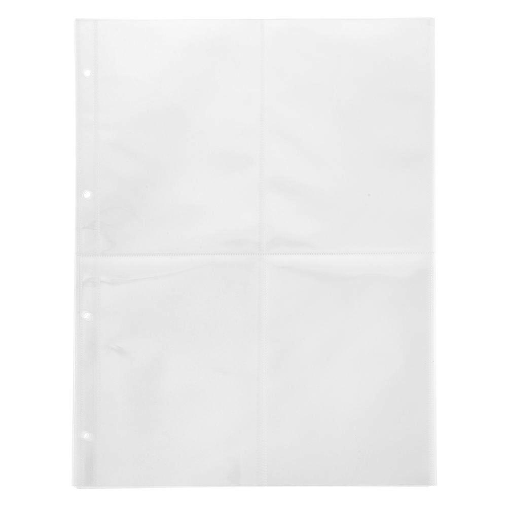 20 Sheets of Photo Album Refill Pages Clear Photo Sleeves Transparent Photo Album Replacement Pages
