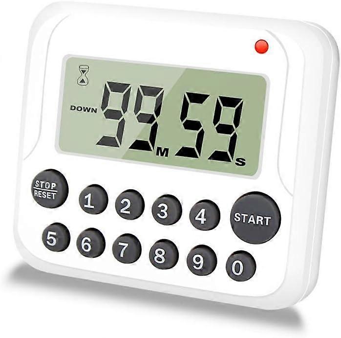 Kitchen Timer, Cooking Timer Count Down/Count Up Digital Timer With Loud Alarm Large LCD Display Magnetic Back(1Pcs)