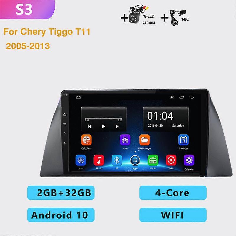 2din auto Android radio multimedia player car Carplay GPS Navigation 2din no dvd for Chery Tiggo T11 2005 2006 2007 2008 - 2013