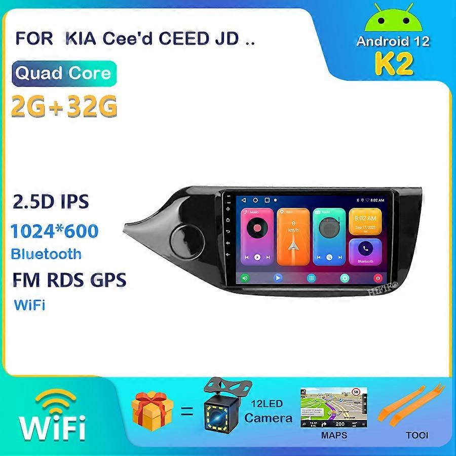 6G+128G QLED 4G Carplay Android 12 Car Radio Multimedia Video Player Navigation GPS For KIA Cee'd CEED JD 2012 2013 2014 - 2018
