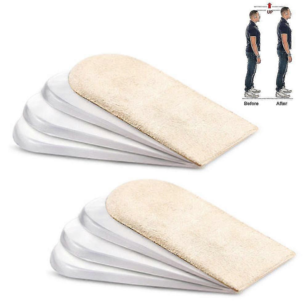(4 couches) Semelles intérieures d’augmentation de la hauteur, lifting orthopédique réglable du talon