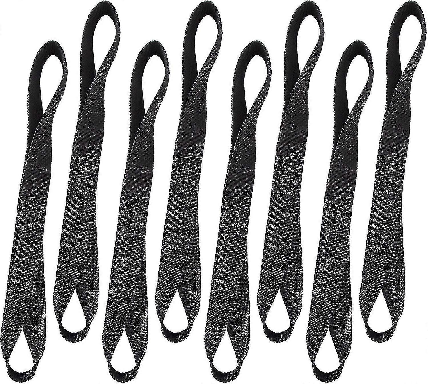 Soft Loop Tie Down Straps Securing Loop Straps Tie Down Cargo Straps Lashing Belt For Securing Motorcycle (8pcs, Black)