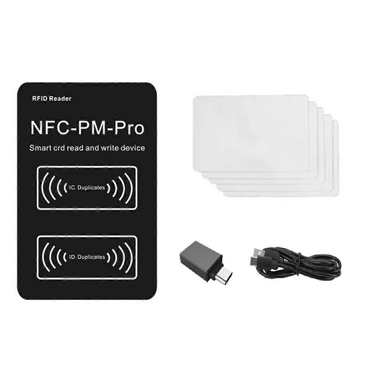 RFID Smart Chip Reader PM PRO Decoder+5XUID Card NFC Key Copier 13.56Mhz 125Khz Badge Write Token I