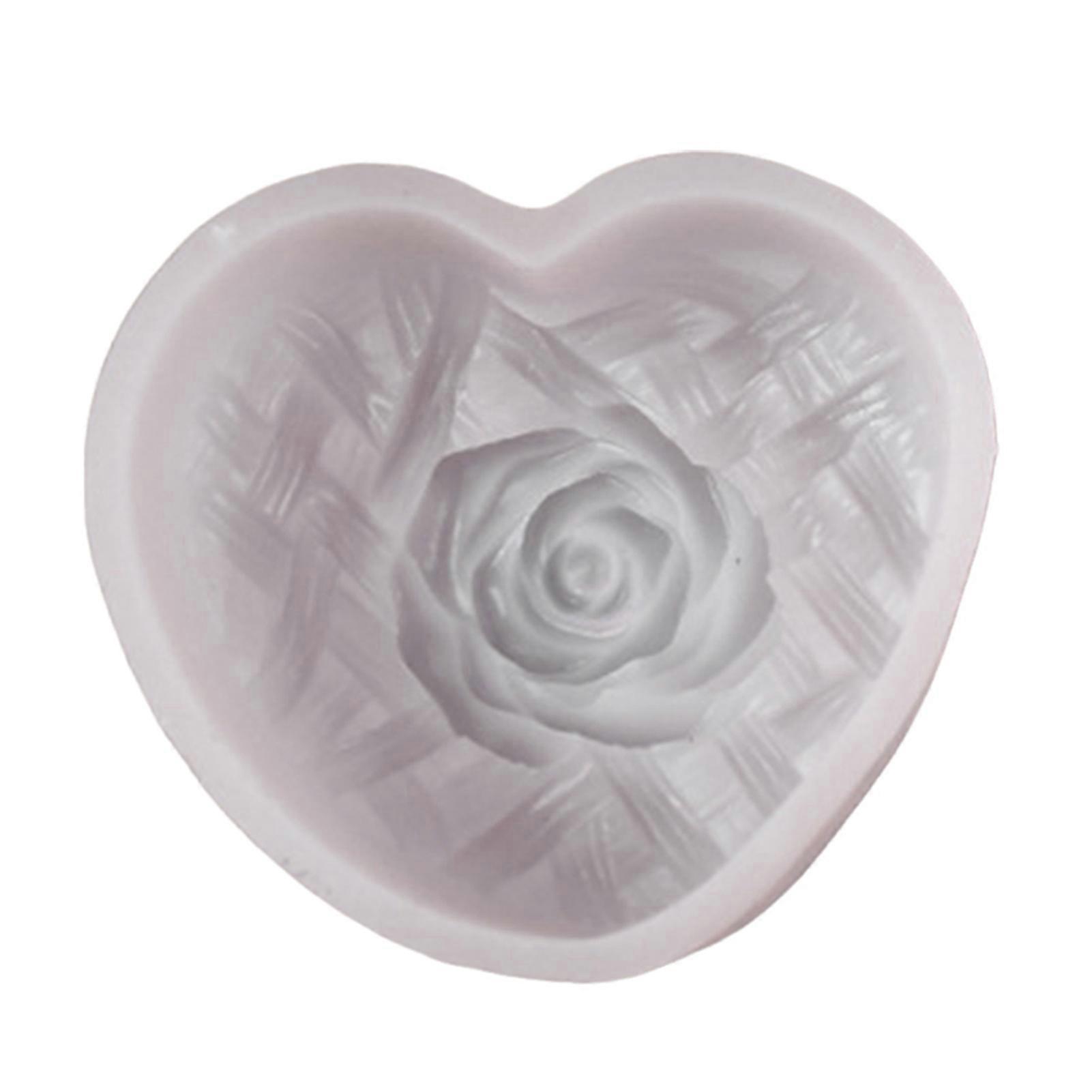 Heart-shaped Silicone Mold for DIY Aroma Candles Chocolates Candies Couple Love Plaster Mold Multifunctional DIY Crafting Mold