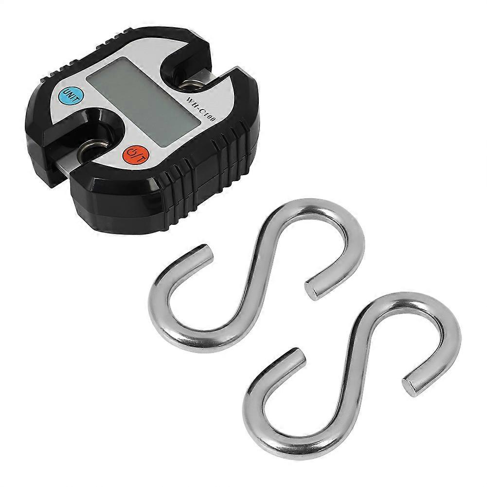 150kg Mini Portable Hook Hanging Electronic LCD Display Digital Scale Weighing Scale (Black)