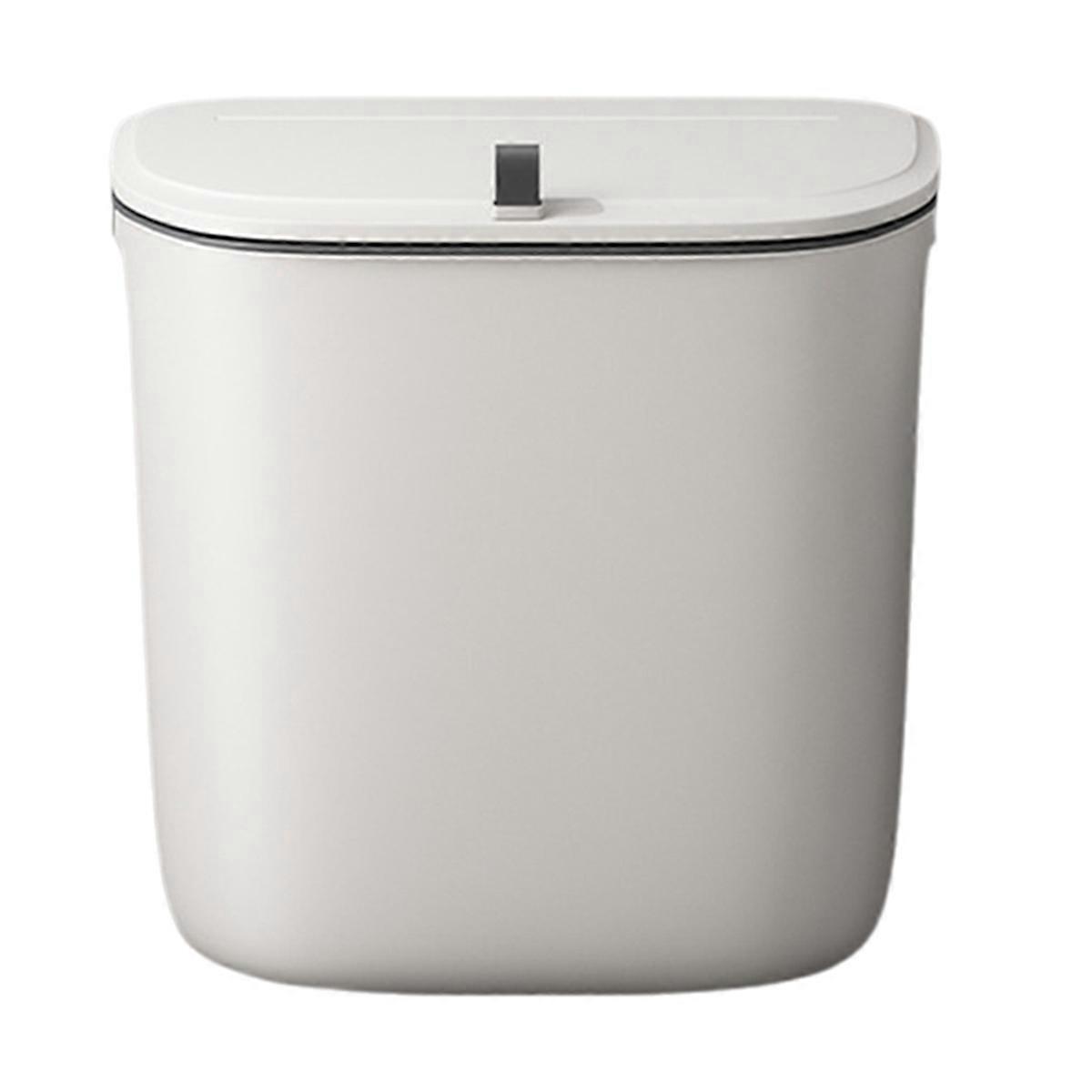1 Pc Bathroom Can Wall Mounted Hanging Trash with Lid Waterproof Narrow Seam Rubbish Toilet Waste G