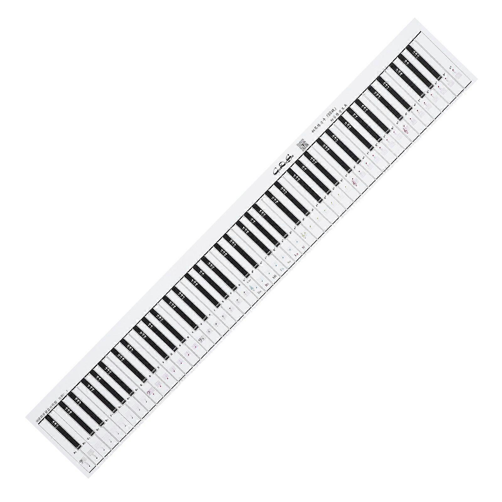 Keyboard Piano Finger Simulation Practice Guide Teaching Aid 88 Key Note Chart