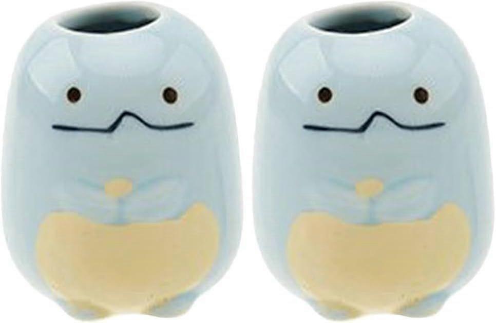 2Pcs Ceramic Toothbrush Holder with Automatic Toothpick Dispenser - Stylish and Practical Toothbrush Holder