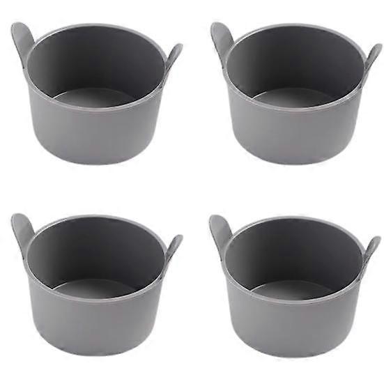 4Pcs Fryer Egg Poacher Mold with Handle Non-stick Round Easy Release Heat Resistant Food Grade Silicone Poached Egg Maker Cooker Kitchen Gadgets