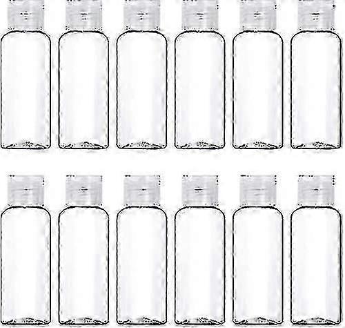 24pcs Empty Bottles With Flip Cap Clear Plastic Bottle For Liquid Lotions Creams Shampoo Toiletries
