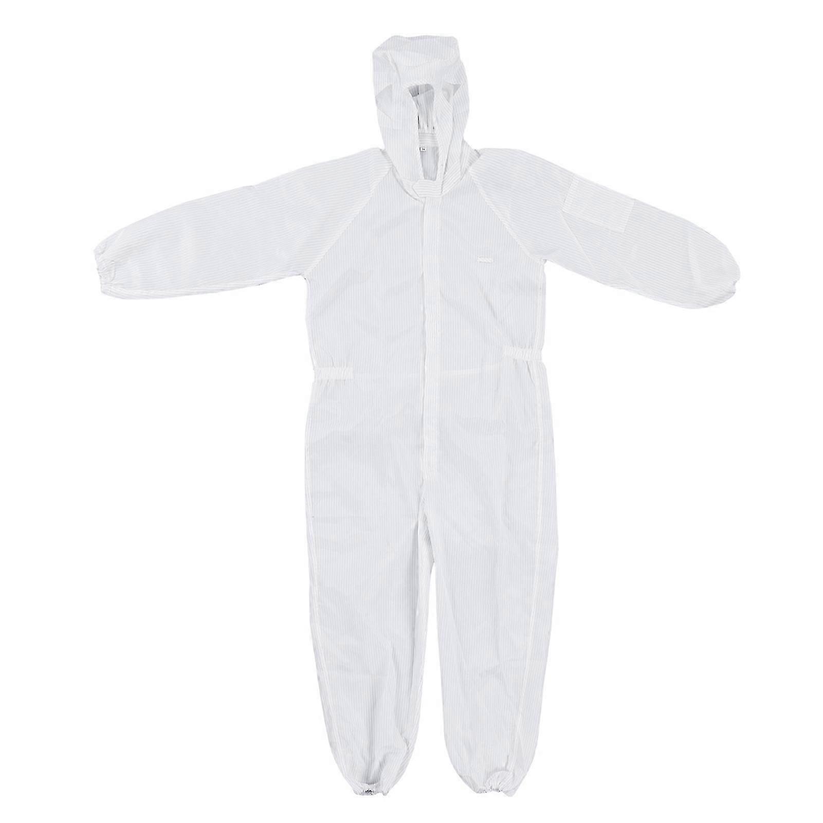 Protective Coverall Polyester Static Resistant Dustproof Particles Proof Workwear for SMT Workshop 3XL