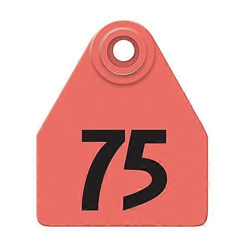 Allflex Global Medium Numbered Tags 51-75 Red, 1 Count