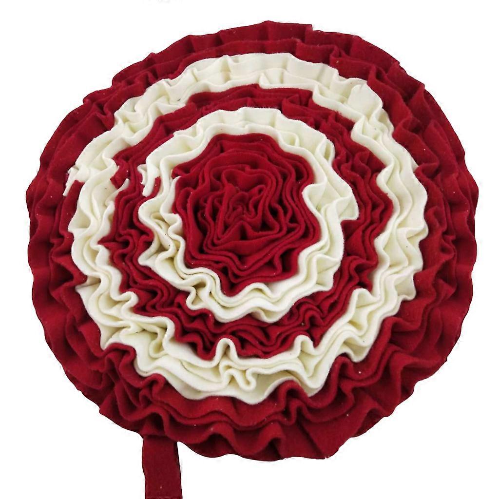 Pet Dog Snuffle Mat Nose Smell Training Blanket Sniffing Pad Slow Feeding Bowl Red