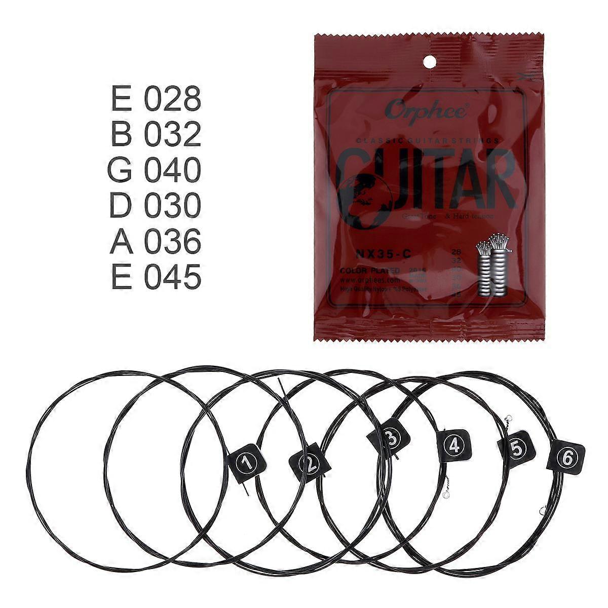 6Pcs/Set Classic Guitar String 028-045 Color Plated Wire with Great Tone and Hard Tension