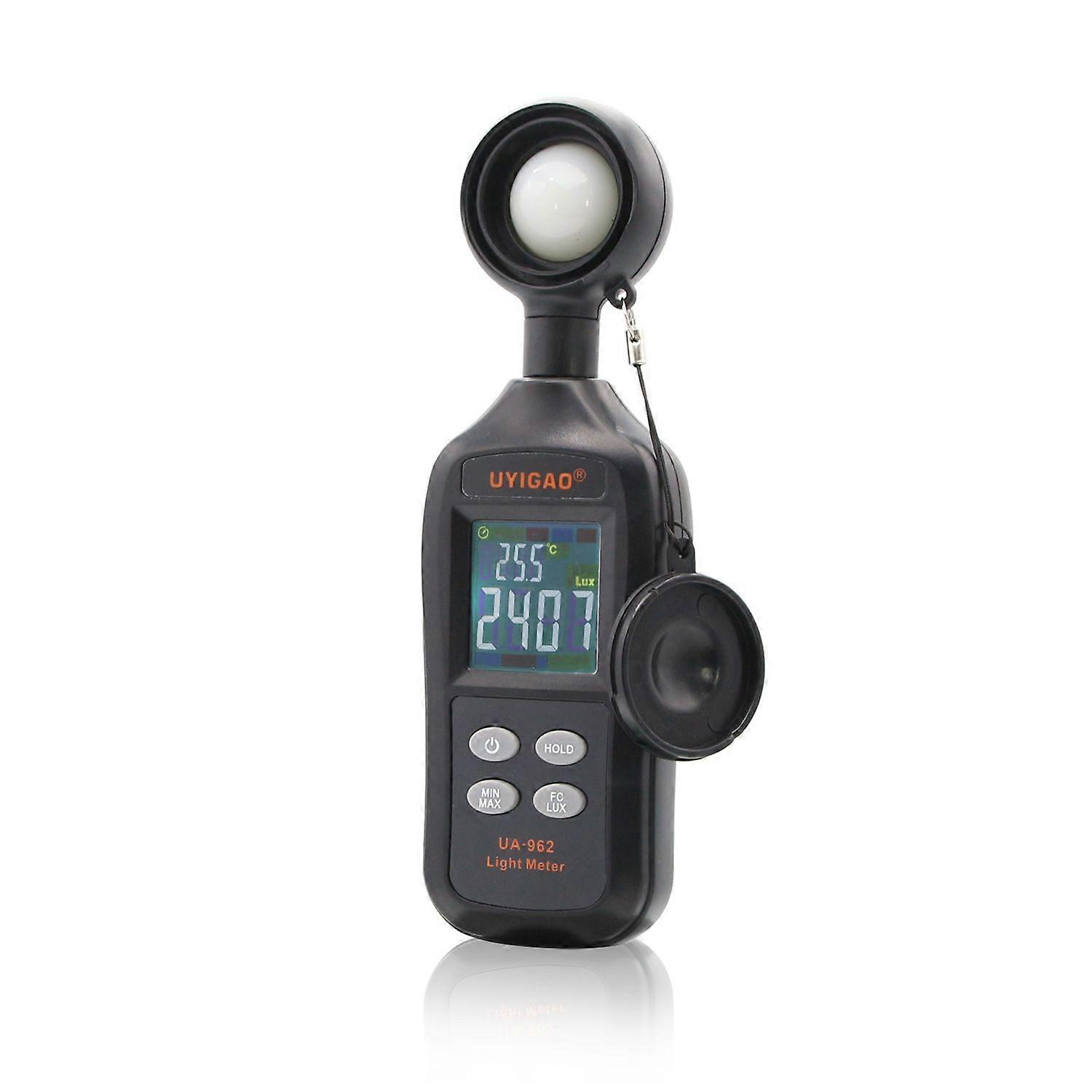Digital Light Meter Tester for Brightness Measurement, Ambient Temperature Meter with Range up to 200,000 Lux