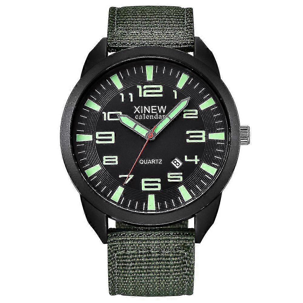 Saatler Erkekler Xinew Naylon Kayış Takvim Işıklı Kadran Açık Erkek Kuvars Saat Erkek Saatler