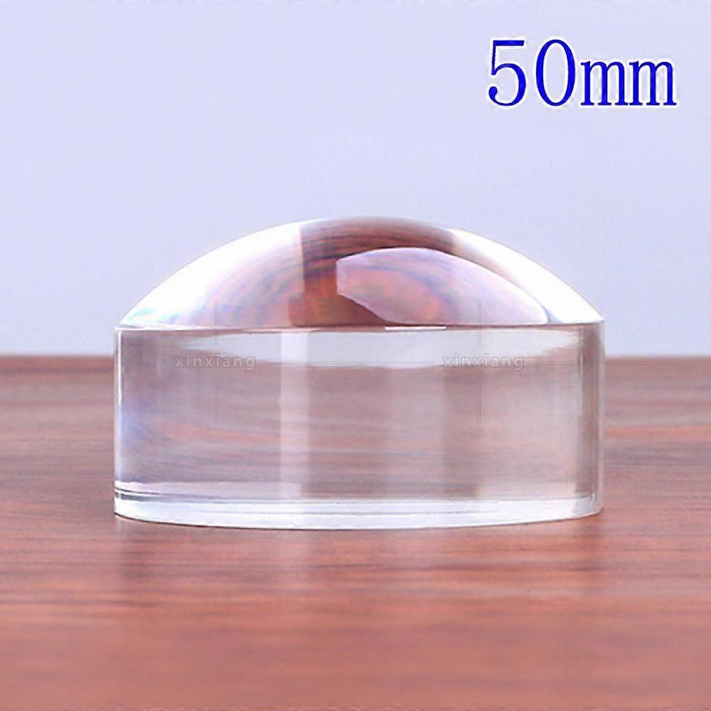 50mm Dome Magnifier 8X Optical Acrylic Hemisphere Reading Magnifier, Desktop Magnifier