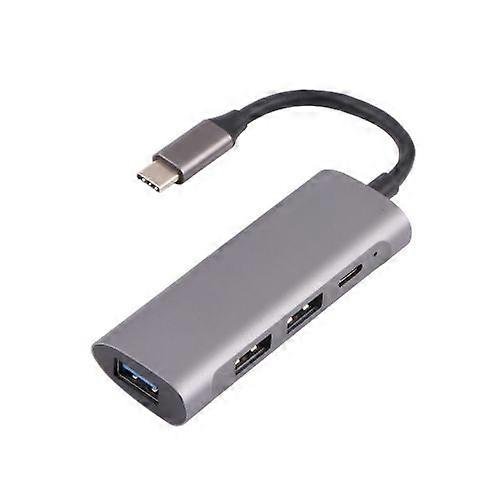 ZRUXE HB-151 4 in 1 USB-C/Type-C to 3 USB 3.0 + USB-C/Type-C Ports Hub Docking Station