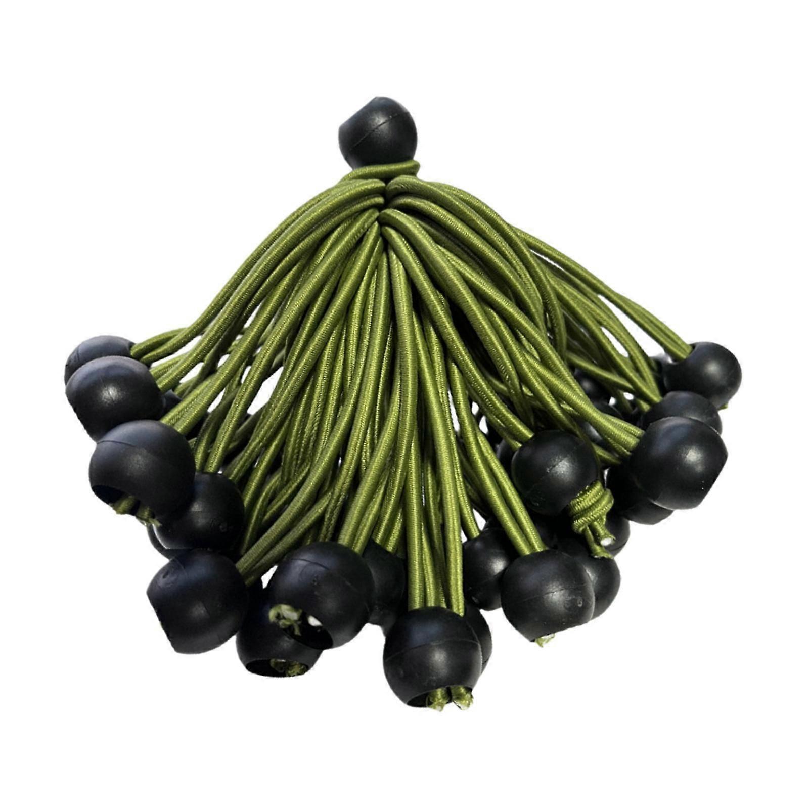 20x Corde elastiche a sfera Palle elastiche e pratiche per telo di riparo a baldacchino nero