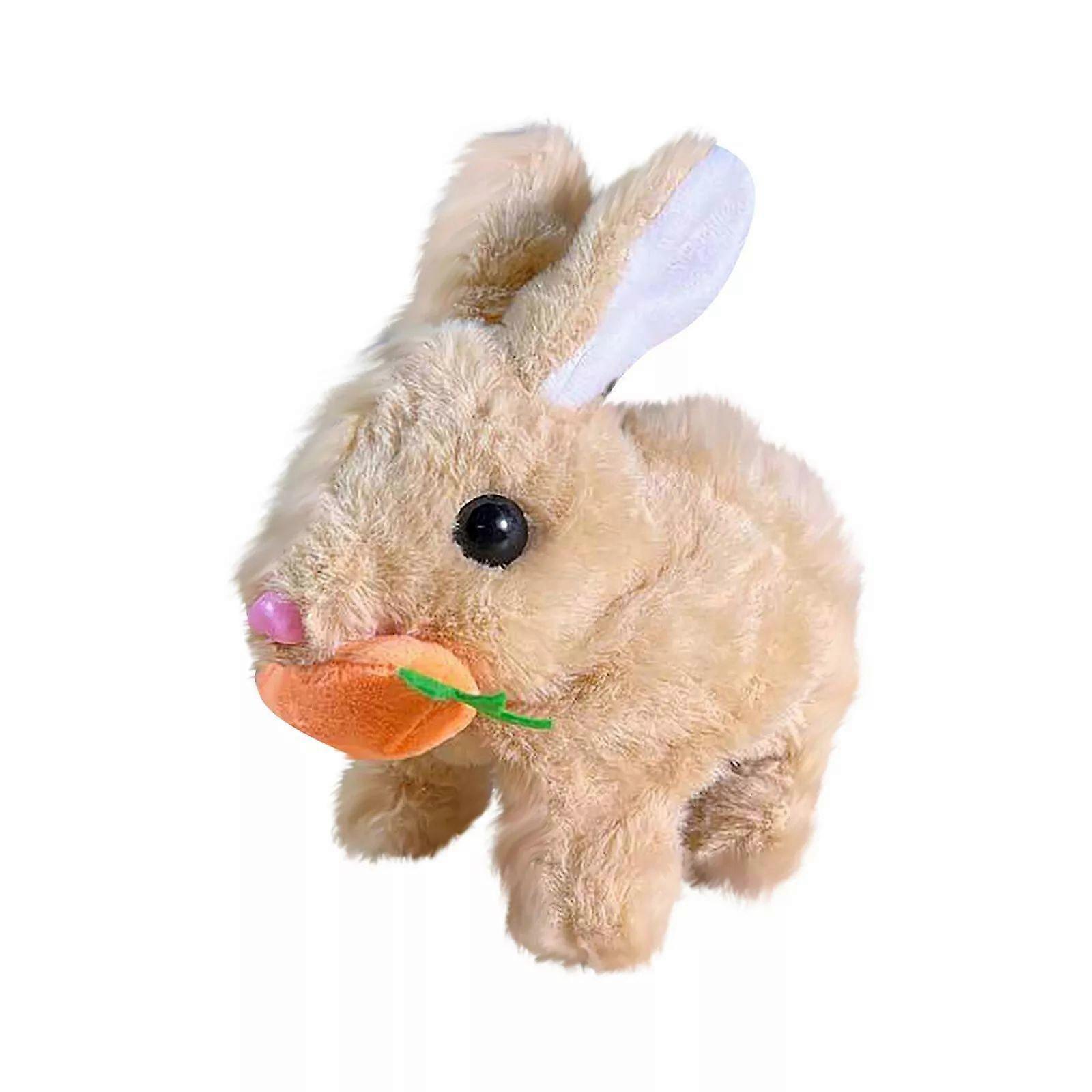 Electric Jumping My Realistic Bunny Plush Toy, Bunny Robot Interactive Doll for Birthday Gifts