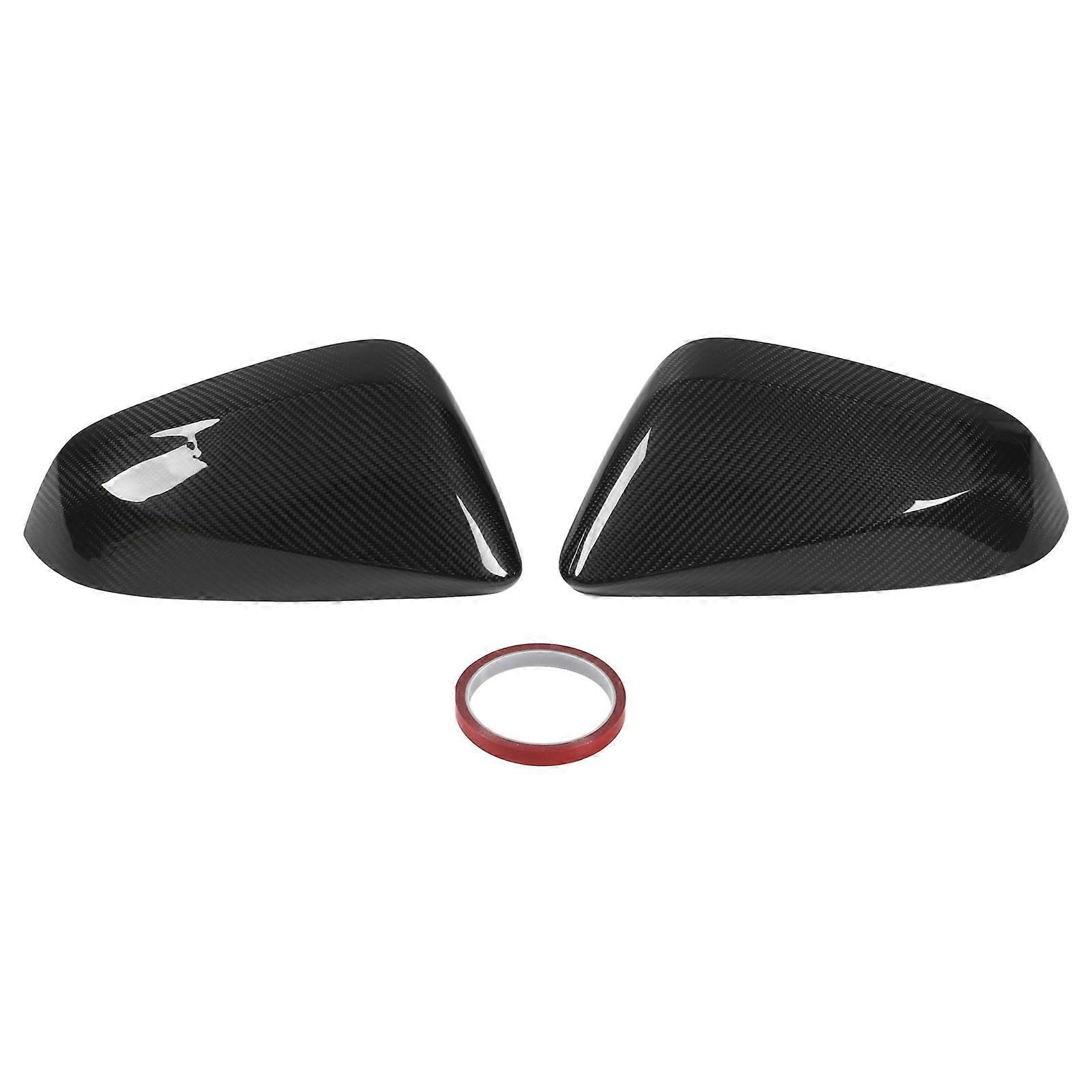 2 Pcs Dry Carbon Fiber Side Mirror Caps Rearview Mirror Cover Trim Replacement for RX350 RX450H NX200 NX300 RHD