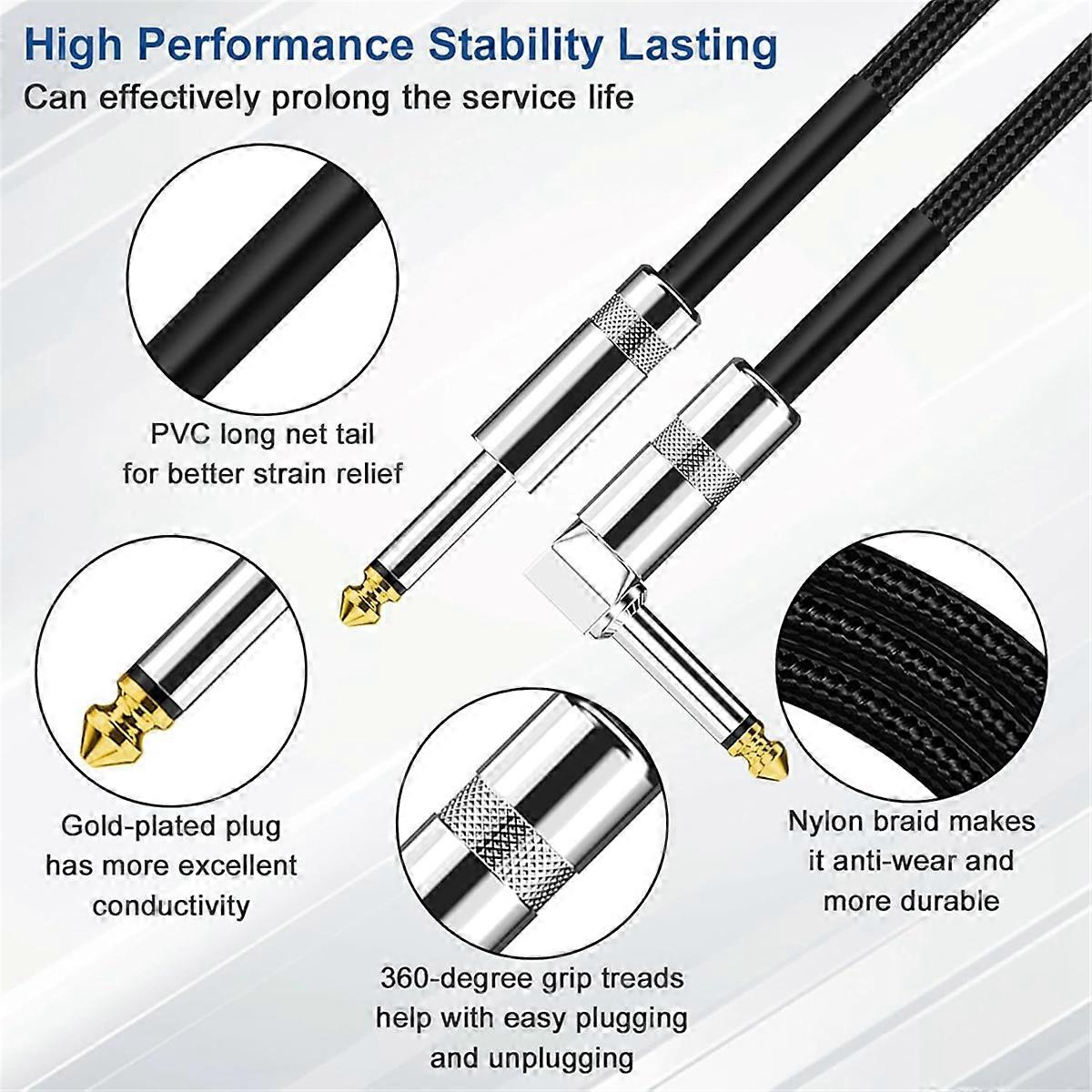 Gitarr Kabel Gitarr Sladd Gitarr AMP Sladd för Basgitarr & Elektrisk