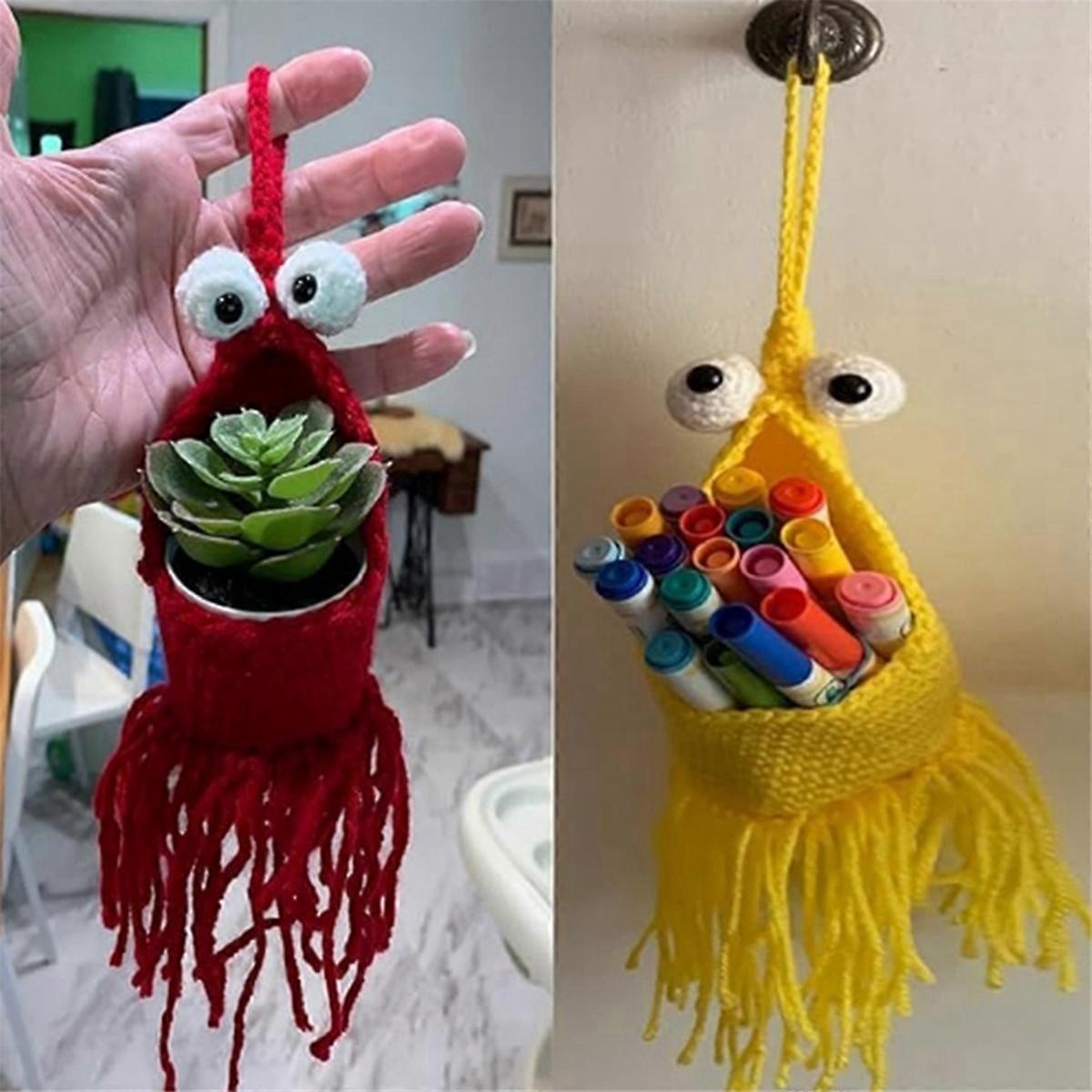 Crochet Plant Hanger,Plant Hanger Indoor Hanging Planter Basket Q