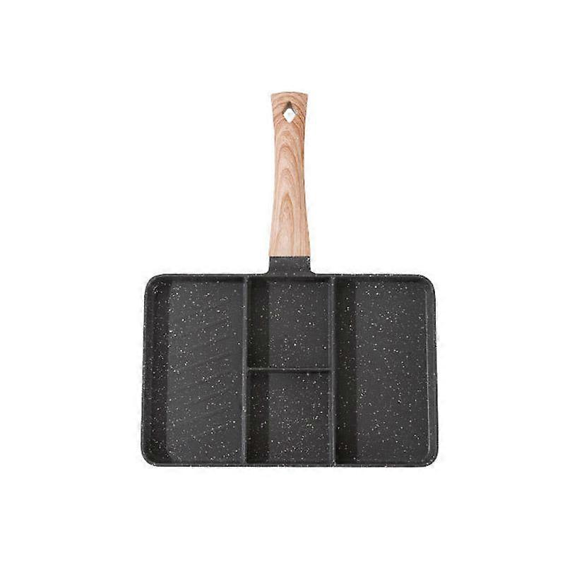 Household Four-in-one Non-stick Frying Pan Household Breakfast Pan Four-hole Omelette Pan Frying Steak Multi-function Frying Pan Practical