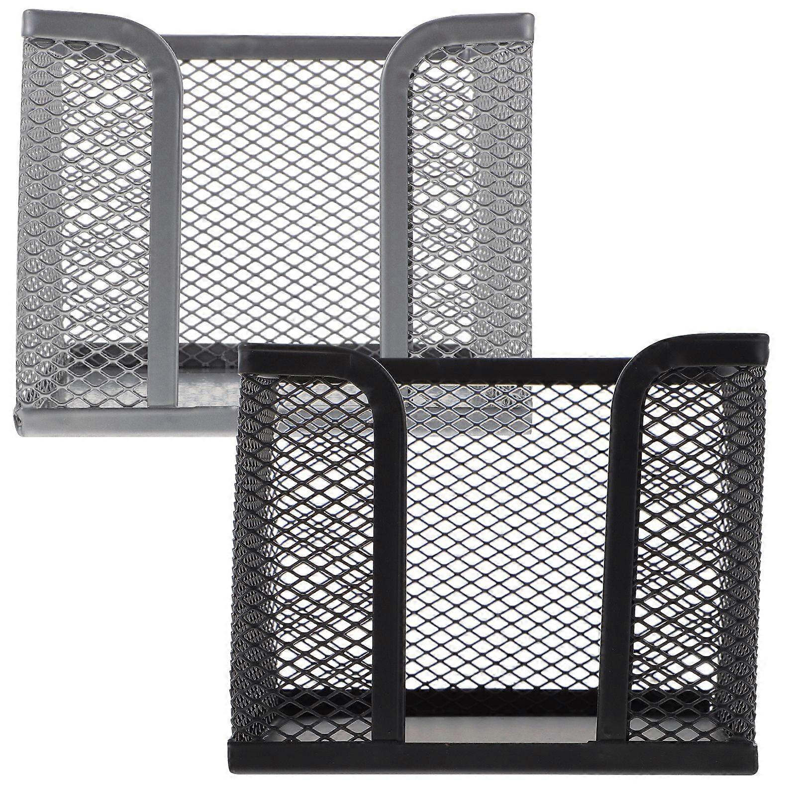 2pcs Note Paper Holders Desktop Memo Pad Holders Notepad Containers for Office Classroom